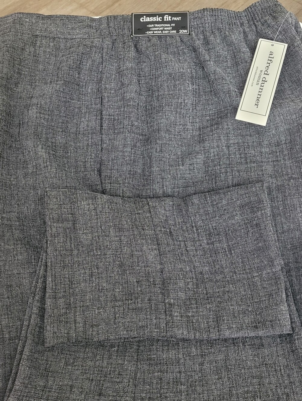 Alfred Dunner NWT Charcoal Classic Fit Short Proportioned Slacks